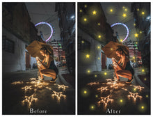 Load image into Gallery viewer, GLOWING STARS - GOLD - Digital Overlays
