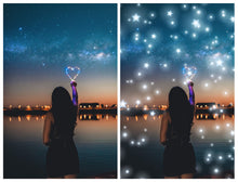 Load image into Gallery viewer, GLOWING STARS - WHITE &amp; BLUE - Digital Overlays
