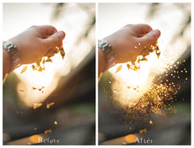 Load image into Gallery viewer, 20 GOLD GLITTER Digital Overlays
