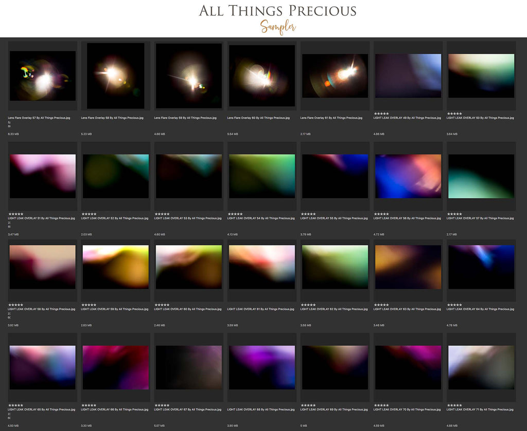 Jpeg Overlays for photographers. High resolution, Photoshop, Overlays bundle, Sunlight Overlays, Lens Flare, Sun flare, Light Leak Overlays by ATP textures.