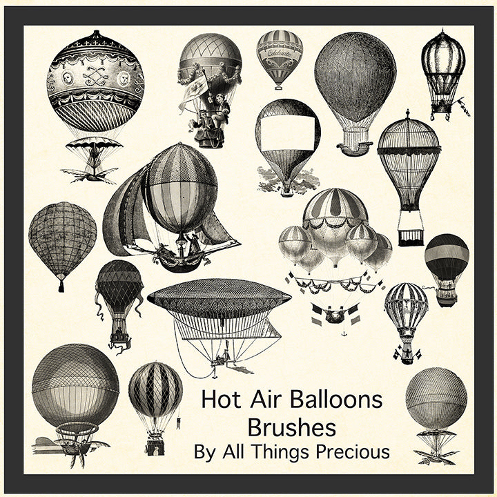 PHOTOSHOP BRUSHES - Vintage Balloon - FREE DOWNLOAD