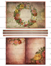 Load image into Gallery viewer, TEA ROSE Printable JUNK JOURNAL - Digital Scrapbooking
