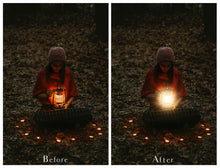 Load image into Gallery viewer, Png magical light overlays for fine art photography.Lantern light overlays, book magic overlays, sparkle overlays, High resolution Glow Overlays by ATP textures.
