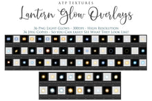 Load image into Gallery viewer, Png magical light overlays for fine art photography.Lantern light overlays, book magic overlays, sparkle overlays, High resolution Glow Overlays by ATP textures.
