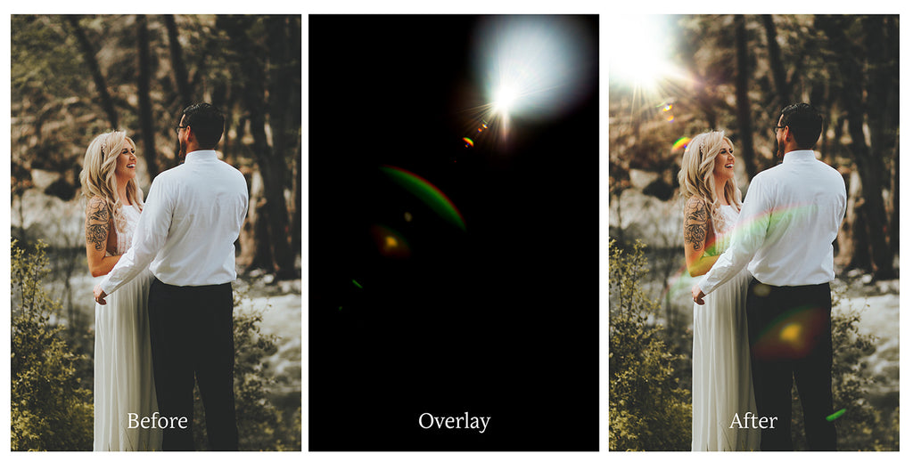 Lens flare, Sun flare overlays for photography, sunlight, light beams for summer sunshine photos. Photoshop, Digital scrapbooking. Transparent, high resolution files for photographers. Glowing overlays for fantasy digital art, Child portraiture. Digital download. Graphic effects. ATP Textures