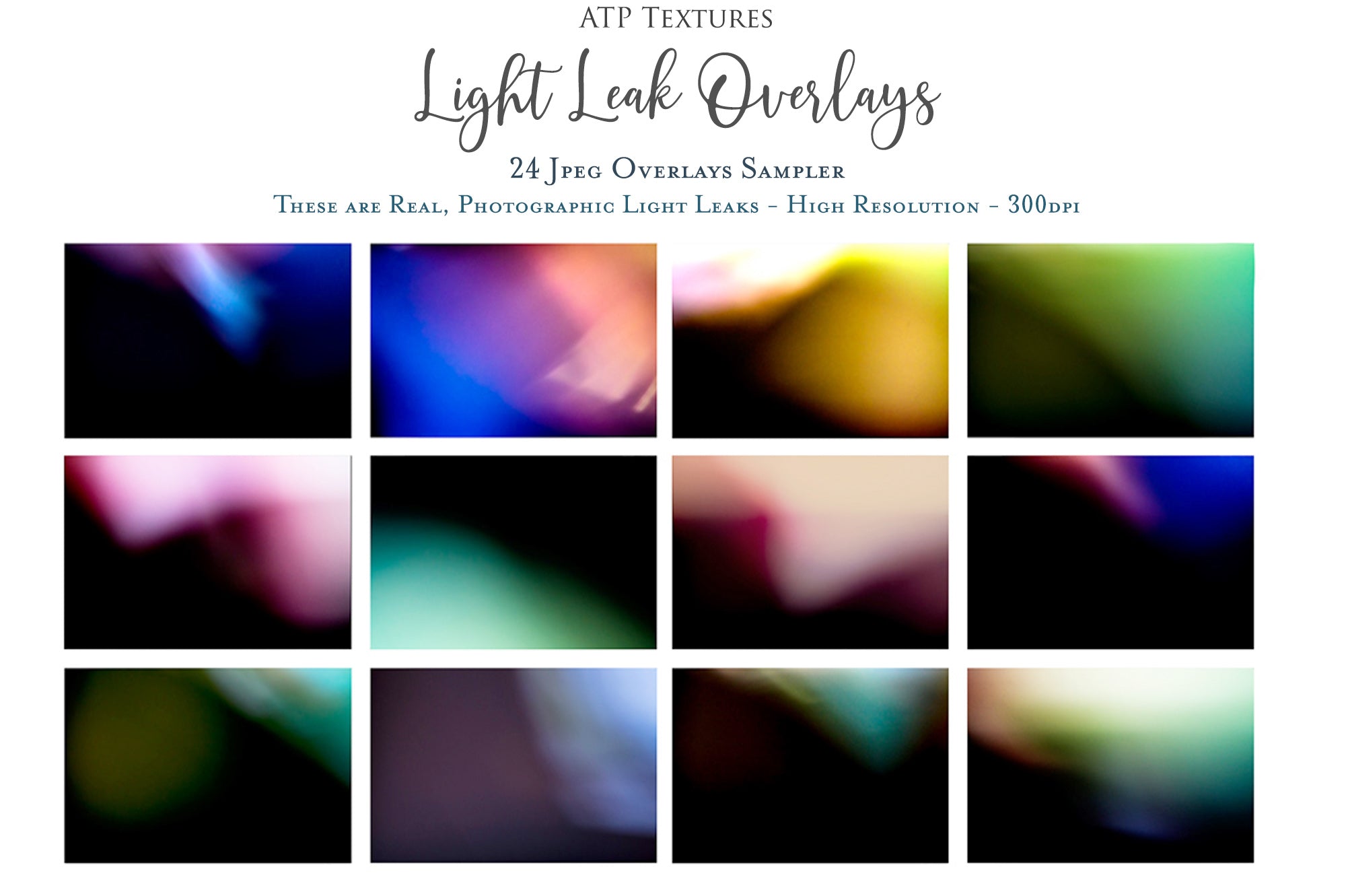 Light Leak Overlays for photography. Colour, fine art photo editing. High resolution. Graphic colour assets for photographers. Digital download design. Peek through soft colour add on. Bundles for inspiration. Beautiful design. Creative Photo Professional quality. Atp textures.