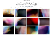 Load image into Gallery viewer, 24 LIGHT LEAK FLARE Set 5 Digital Overlays
