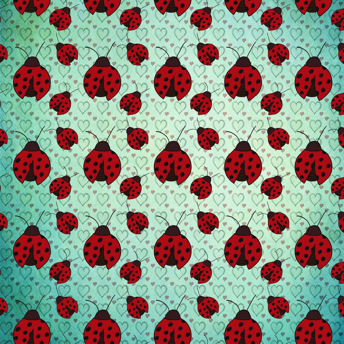 LOVE BUG Digital Papers Set 3 - Free Download