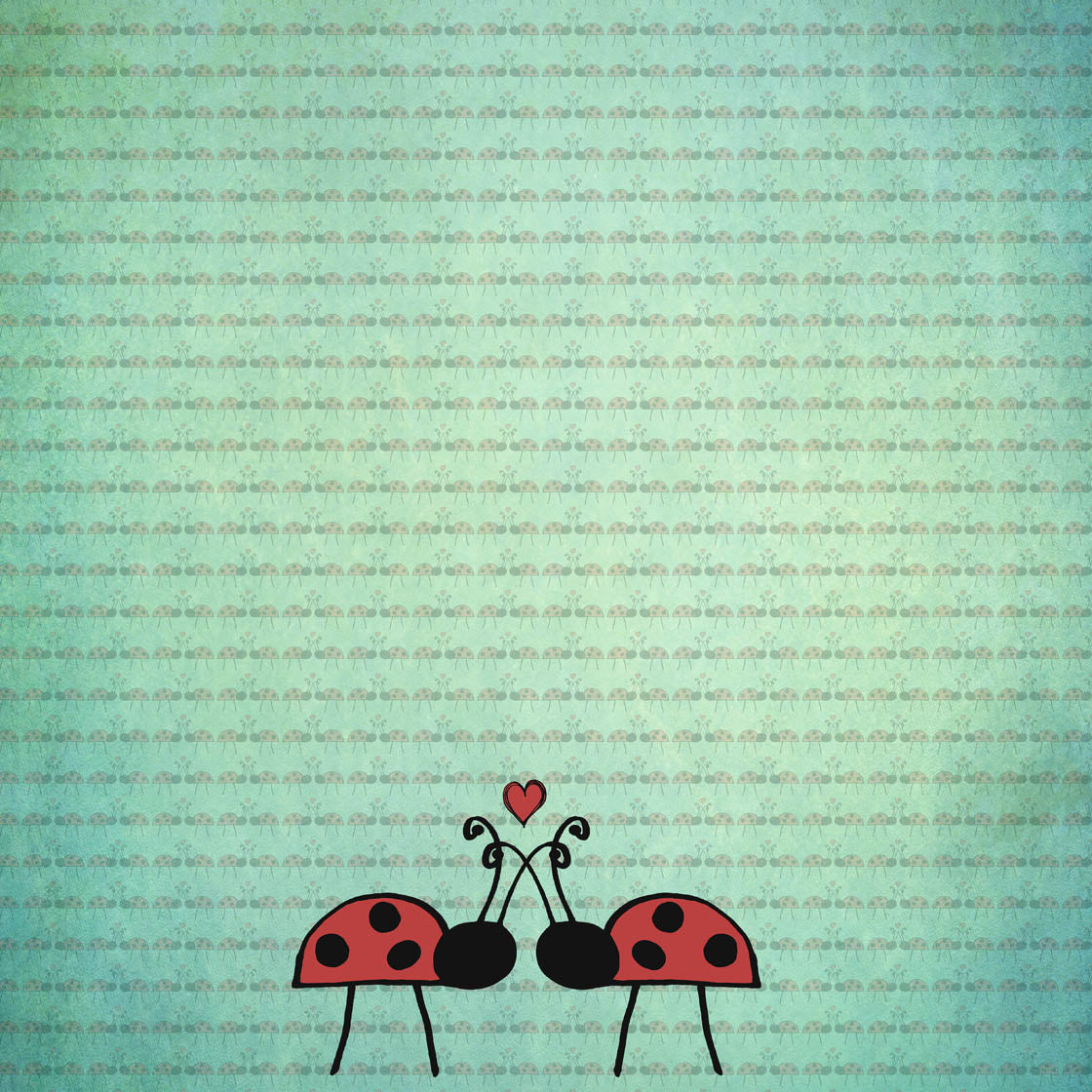 LOVE BUG Digital Papers Set 4 - Free Download