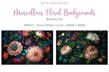 Load image into Gallery viewer, Digital Background for photography, digital art and print. Flower backgrounds are in high resolution, 300dpi, in rich colours. These are created in AI and have been edited, resized and created with photographers in mind. Print as a backdrop or art.
