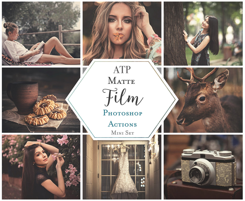 Photoshop Actions for Photography Edits. PS atn files are compatible with all versions of PS CS6. Photoshop Actions for professional photographers, photo edits and Instagram influencers. Warm, Rich, Light, Matte. For Wedding, Newborn, Studio Photography. By ATP Textures