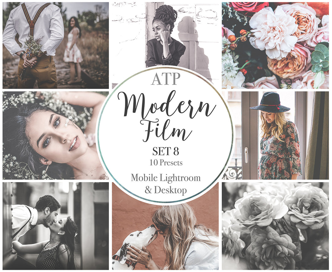 MODERN FILM Set 8 Lightroom Presets - For Mobile and Desktop