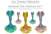 Load image into Gallery viewer, MERMAID TAILS Set 7 - Digital Overlays
