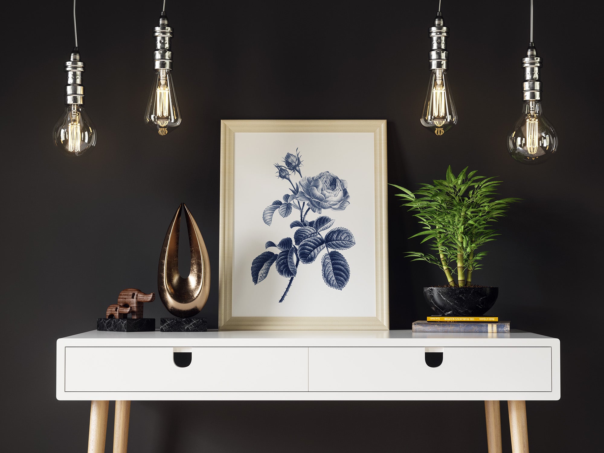 Floral BLUE No.7 - DIGITAL PRINT