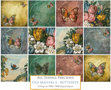 Load image into Gallery viewer, OLD MASTERS BUTTERFLY Set 4 - Digital Papers

