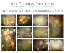 Load image into Gallery viewer, 10 OLD MASTERS Floral Background TEXTURES / DIGITAL BACKDROPS  - Set 15
