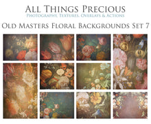 Load image into Gallery viewer, 10 OLD MASTERS Floral Background TEXTURES / DIGITAL BACKDROPS - Set 7
