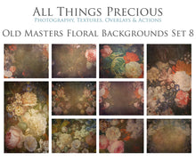 Load image into Gallery viewer, 10 OLD MASTERS Floral Background TEXTURES / DIGITAL BACKDROPS - Set 8
