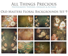 Load image into Gallery viewer, 10 OLD MASTERS Floral Background TEXTURES / DIGITAL BACKDROPS - Set 9
