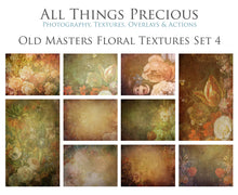 Load image into Gallery viewer, 10 OLD MASTERS Floral Background TEXTURES / DIGITAL BACKDROPS - Set 4
