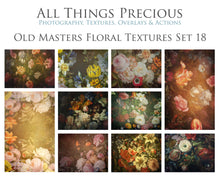 Load image into Gallery viewer, 10 OLD MASTERS Floral Background TEXTURES / DIGITAL BACKDROPS  - Set 18
