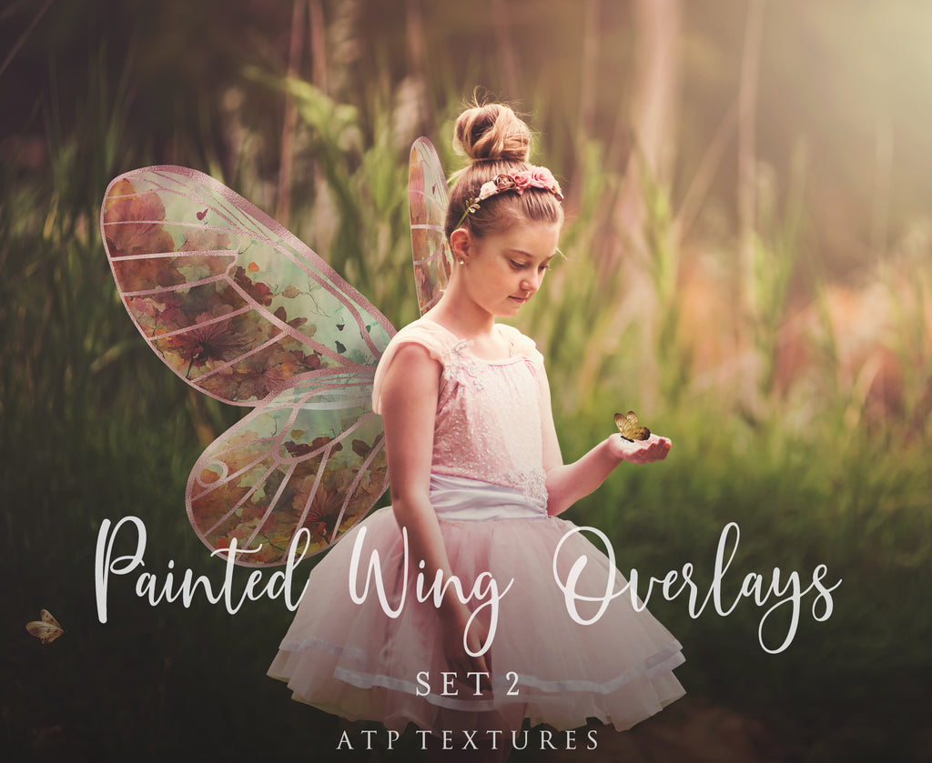 Fairy Wings Overlays For Photography, Photoshop, Digital art and Creatives. Transparent, high resolution wings for photographers. These are gorgeous PNG overlays for fantasy digital art and Child portraiture. colour, White fairy wings. Photo Overlays. Digital download. Graphic effects. ATP Textures