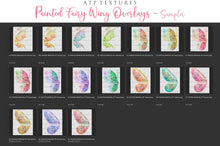 Load image into Gallery viewer, 30 Png PAINTED FAIRY WING Overlays Set 2
