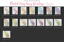 Load image into Gallery viewer, Digital Faery Wing Overlays! Fairy wings, Png overlays for photoshop. Photography editing. High resolution, 300dpi fairy wings. Overlays for photography. Digital stock and resources. Graphic design. Fairy Photos. Colourful Fairy wings. Faerie Wings.
