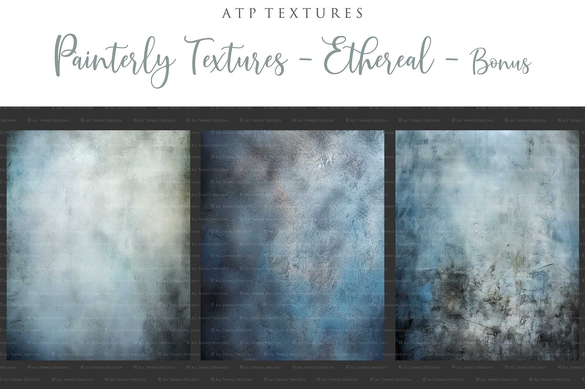 15 Painterly Textures / Digital Backgrounds - ETHEREAL - Set 2
