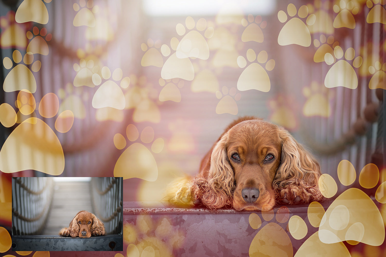 Overlays for photographers, Photoshop editing, digital art, pet photography, pet overlays, dog, paw prints clipart, Bokeh Overlays, high resolution by ATP Textures.