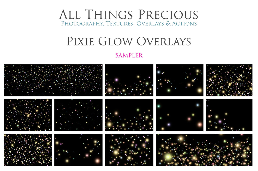 Pixie glows add to photography. Fine Art Overlays for Photographers, Digital Art and Scrapbooking. Photoshop. Fine art realistic. Printable graphic assets. In high resolution, perfect for your next edit or project! Png colourful sparkles. Sublimation art. ATP Textures