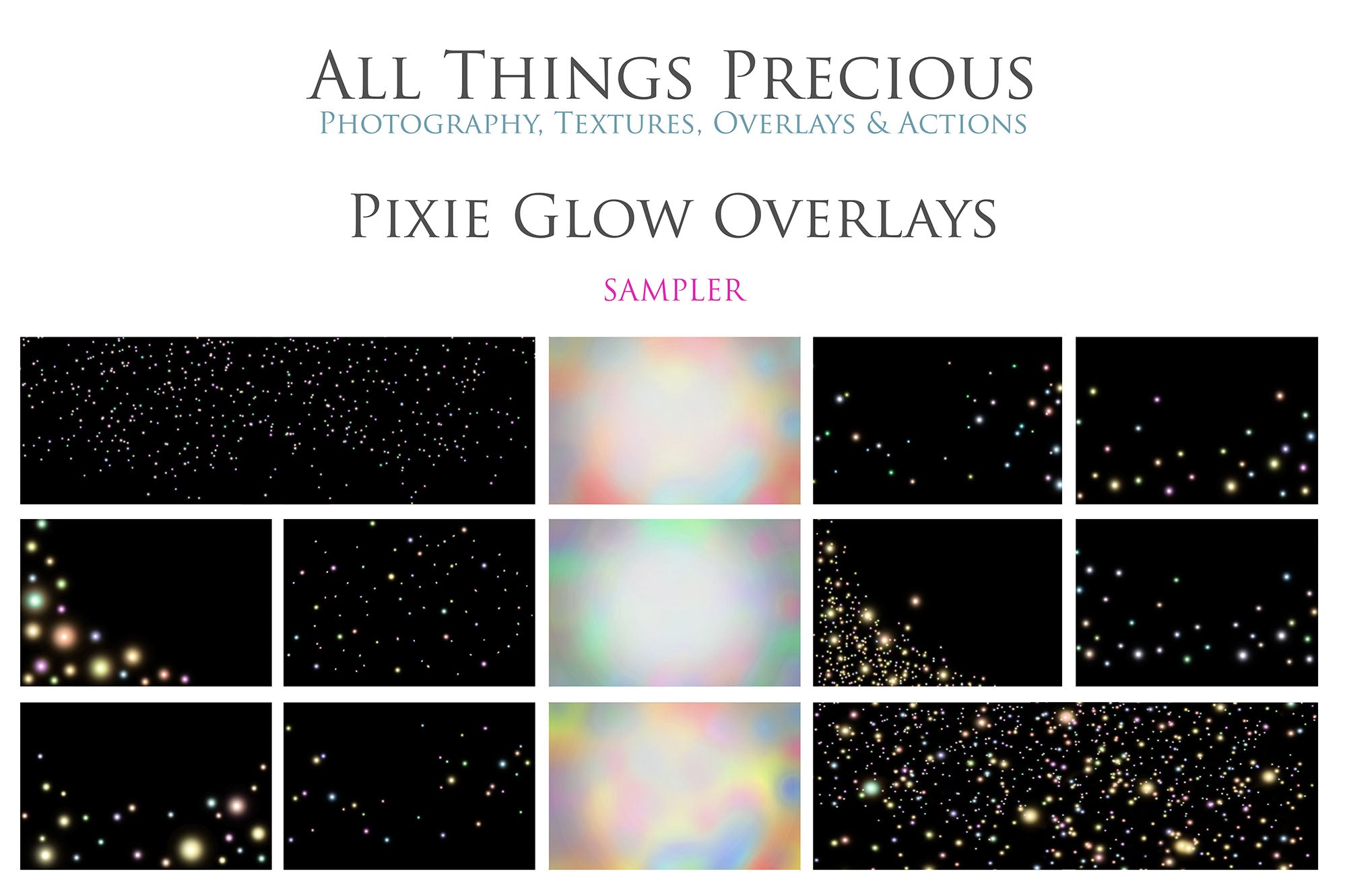 Pixie glows add to photography. Fine Art Overlays for Photographers, Digital Art and Scrapbooking. Photoshop. Fine art realistic. Printable graphic assets. In high resolution, perfect for your next edit or project! Png colourful sparkles. Sublimation art. ATP Textures