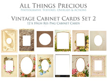 Load image into Gallery viewer, VINTAGE CABINET CARDS Set 2 - Clipart Frames
