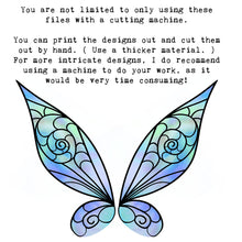 Load image into Gallery viewer, SVG FAIRY WINGS for CRICUT - Set 50
