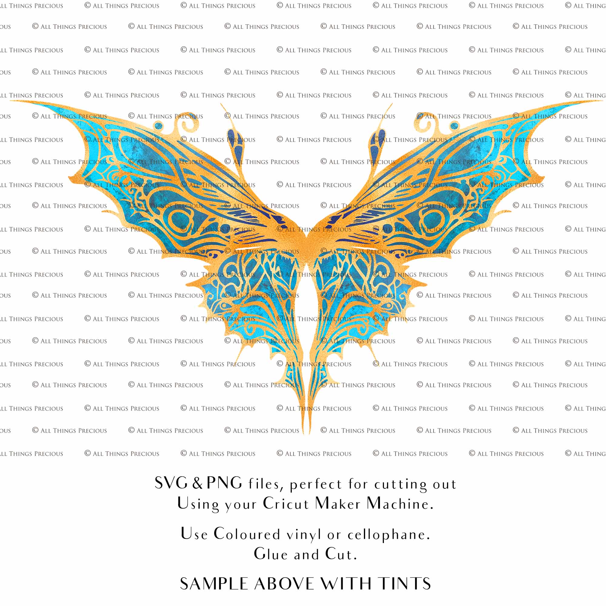 SVG & PNG Fairy Wing files for Cricut or Silhouette Cameo Cutting Machine. To create wearable fairy wings, in adult or children sizes. Graphic design for Halloween Costumes, Fantasy or Cosplay or photography. Print for weddings, engagements, baby shower invitations. DIY Printable. Fairycore, Cottagecore.