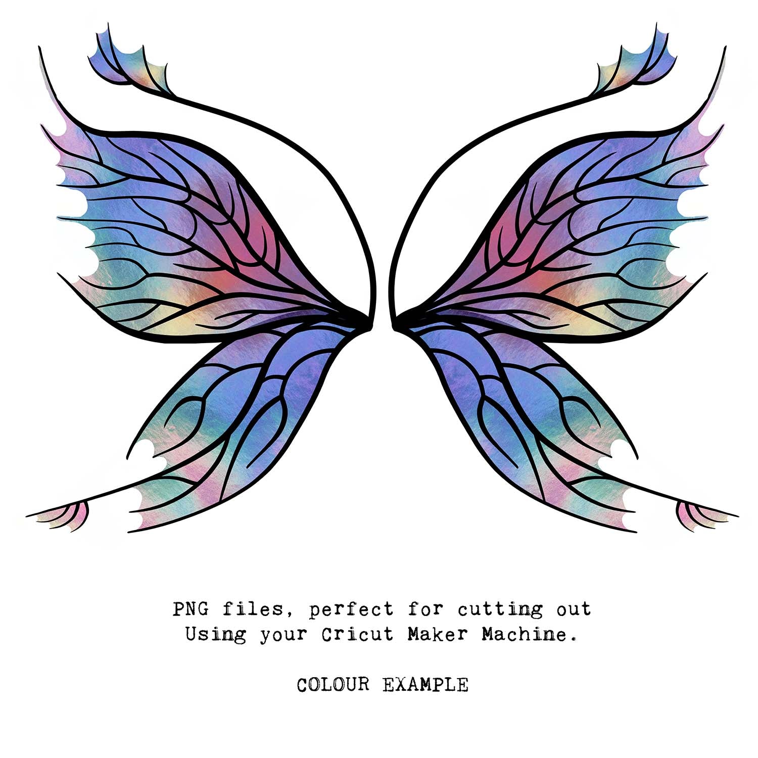SVG & PNG Fairy Wing files for Cricut or Silhouette Cameo Cutting Machine. To create wearable fairy wings, in adult or children sizes.  Use this clipart design for Halloween Costumes, Fantasy or Cosplay or photography. These are Individual Wing Pieces, for you to cut and assemble. This is a digital product. 