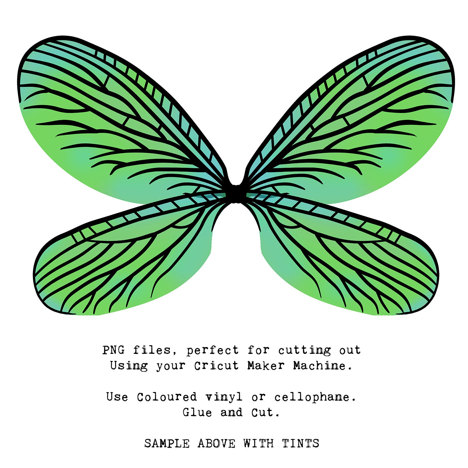 SVG & PNG Fairy Wing files for Cricut or Silhouette Cameo Cutting Machine. To create wearable fairy wings, in adult or children sizes.  Use this clipart design for Halloween Costumes, Fantasy or Cosplay or photography. These are Individual Wing Pieces, for you to cut and assemble. This is a digital product. 