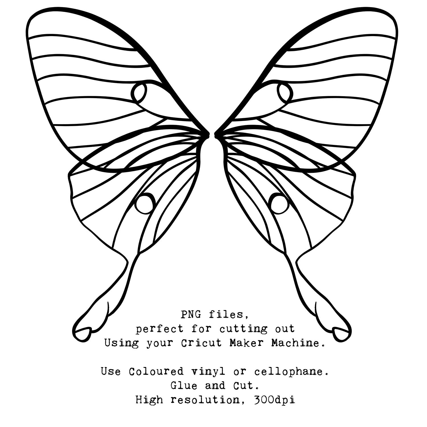 SVG & PNG Fairy Wing files for Cricut or Silhouette Cameo Cutting Machine. To create wearable fairy wings, in adult or children sizes.  Use this clipart design for Halloween Costumes, Fantasy or Cosplay or photography. These are Individual Wing Pieces, for you to cut and assemble. This is a digital product. 