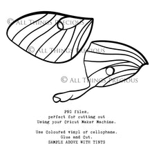 Load image into Gallery viewer, SVG &amp; PNG Fairy Wing files for Cricut or Silhouette Cameo Cutting Machine. To create wearable fairy wings, in adult or children sizes.  Use this clipart design for Halloween Costumes, Fantasy or Cosplay or photography. These are Individual Wing Pieces, for you to cut and assemble. This is a digital product. 

