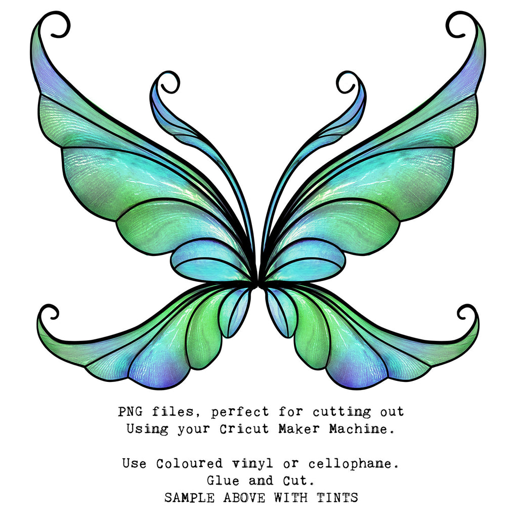 SVG & PNG Fairy Wing files for Cricut or Silhouette Cameo Cutting Machine. To create wearable fairy wings, in adult or children sizes.  Use this clipart design for Halloween Costumes, Fantasy or Cosplay or photography. These are Individual Wing Pieces, for you to cut and assemble. This is a digital product. 