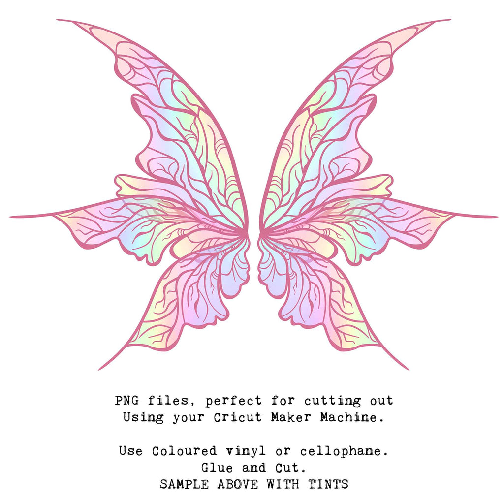 SVG & PNG Fairy Wing files for Cricut or Silhouette Cameo Cutting Machine. To create wearable fairy wings, in adult or children sizes.  Use this clipart design for Halloween Costumes, Fantasy or Cosplay or photography. These are Individual Wing Pieces, for you to cut and assemble. This is a digital product. 