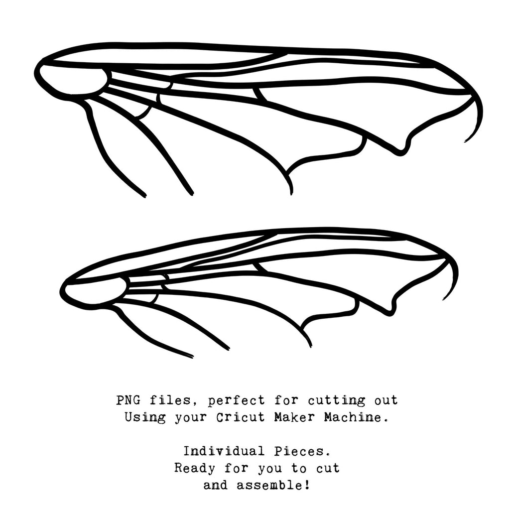 SVG & PNG Fairy Wing files for Cricut or Silhouette Cameo Cutting Machine. To create wearable fairy wings, in adult or children sizes.  Use this clipart design for Halloween Costumes, Fantasy or Cosplay or photography. These are Individual Wing Pieces, for you to cut and assemble. This is a digital product. 