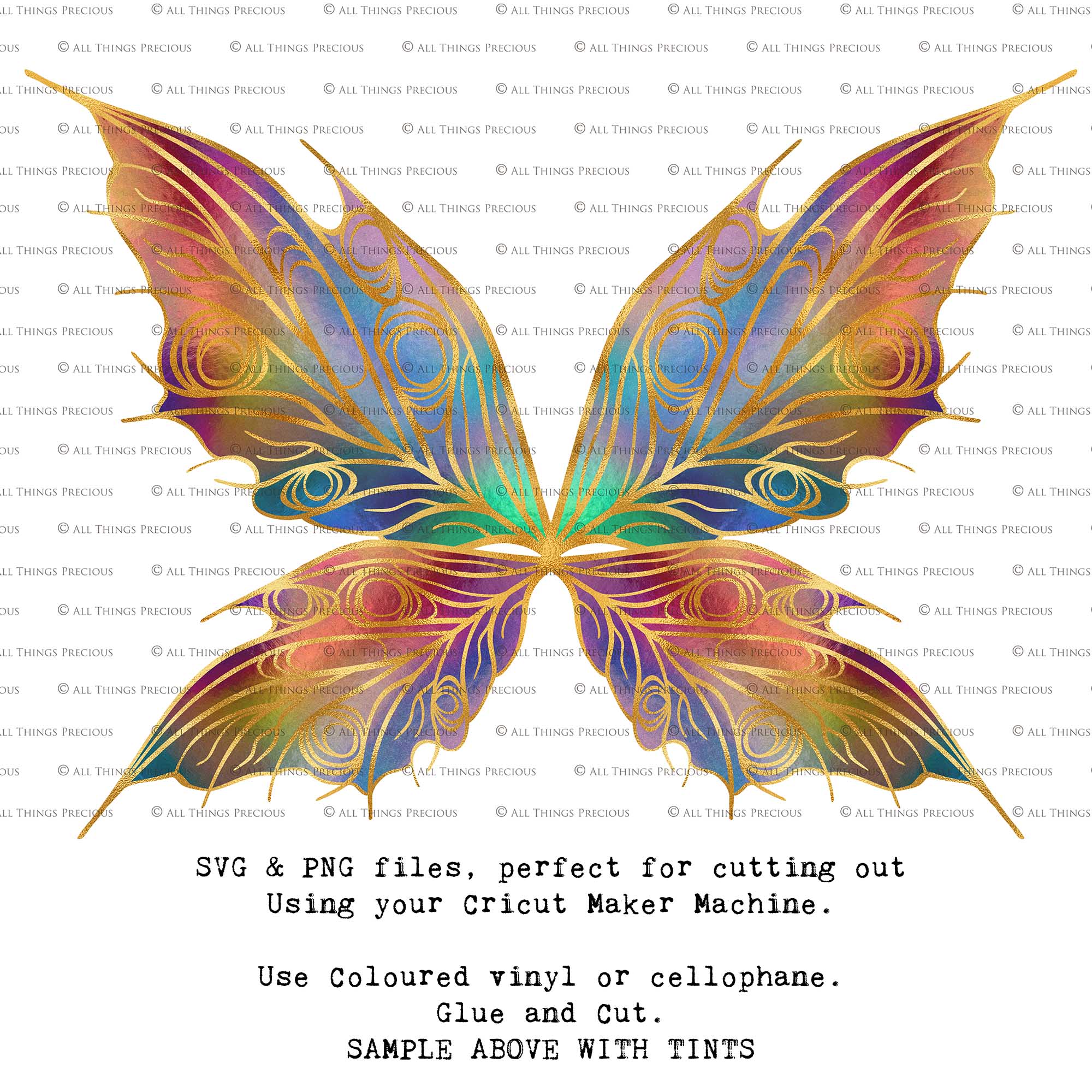 SVG & PNG Fairy Wing files for Cricut or Silhouette Cameo Cutting Machine. To create wearable fairy wings, in adult or children sizes.  Use this clipart design for Halloween Costumes, Fantasy or Cosplay or photography. Or use as ephemera in weddings, engagements or baby shower invitations. These are Individual wing parts, for you to cut and assemble. This is a digital product. 