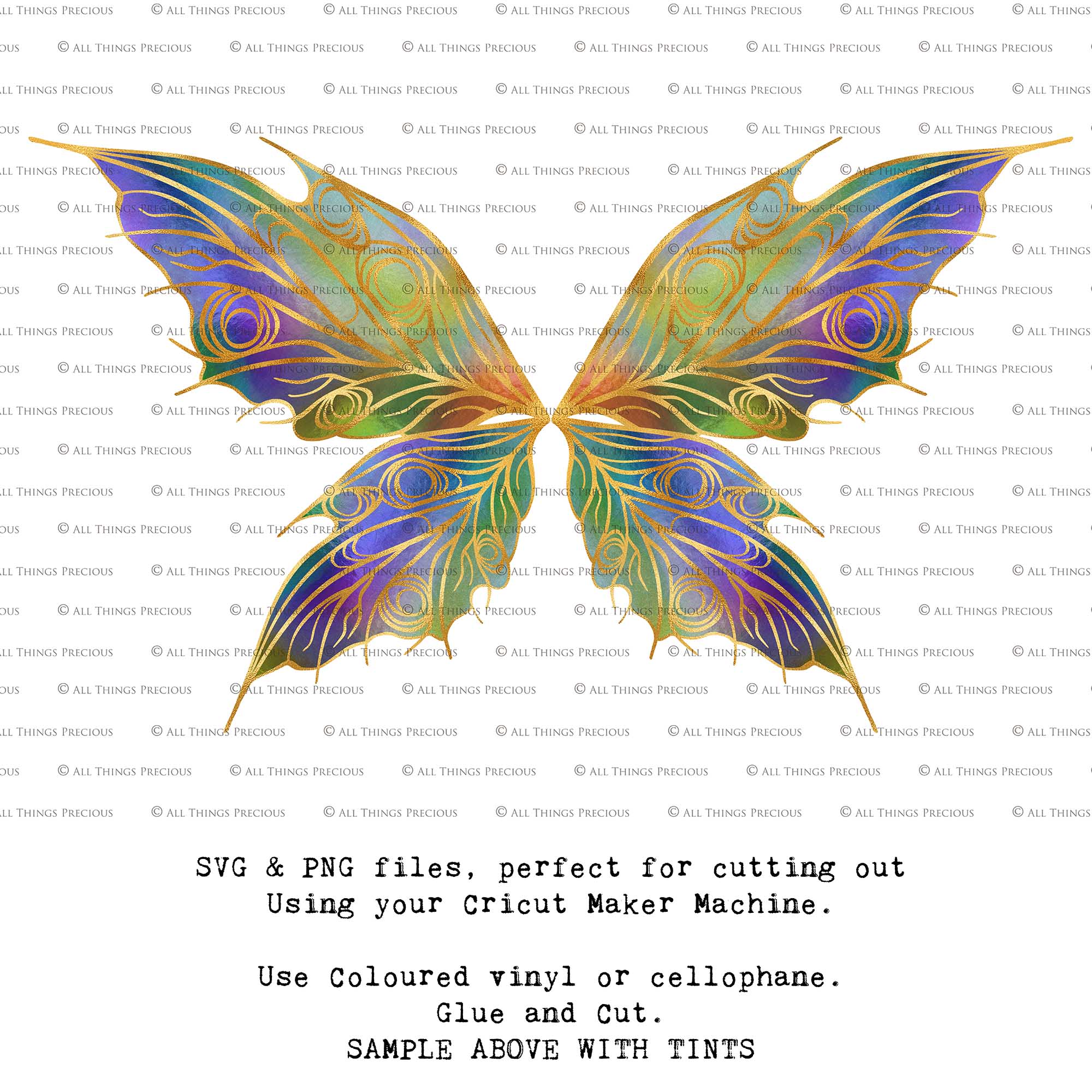 SVG & PNG Fairy Wing files for Cricut or Silhouette Cameo Cutting Machine. To create wearable fairy wings, in adult or children sizes.  Use this clipart design for Halloween Costumes, Fantasy or Cosplay or photography. Or use as ephemera in weddings, engagements or baby shower invitations. These are Individual wing parts, for you to cut and assemble. This is a digital product. 