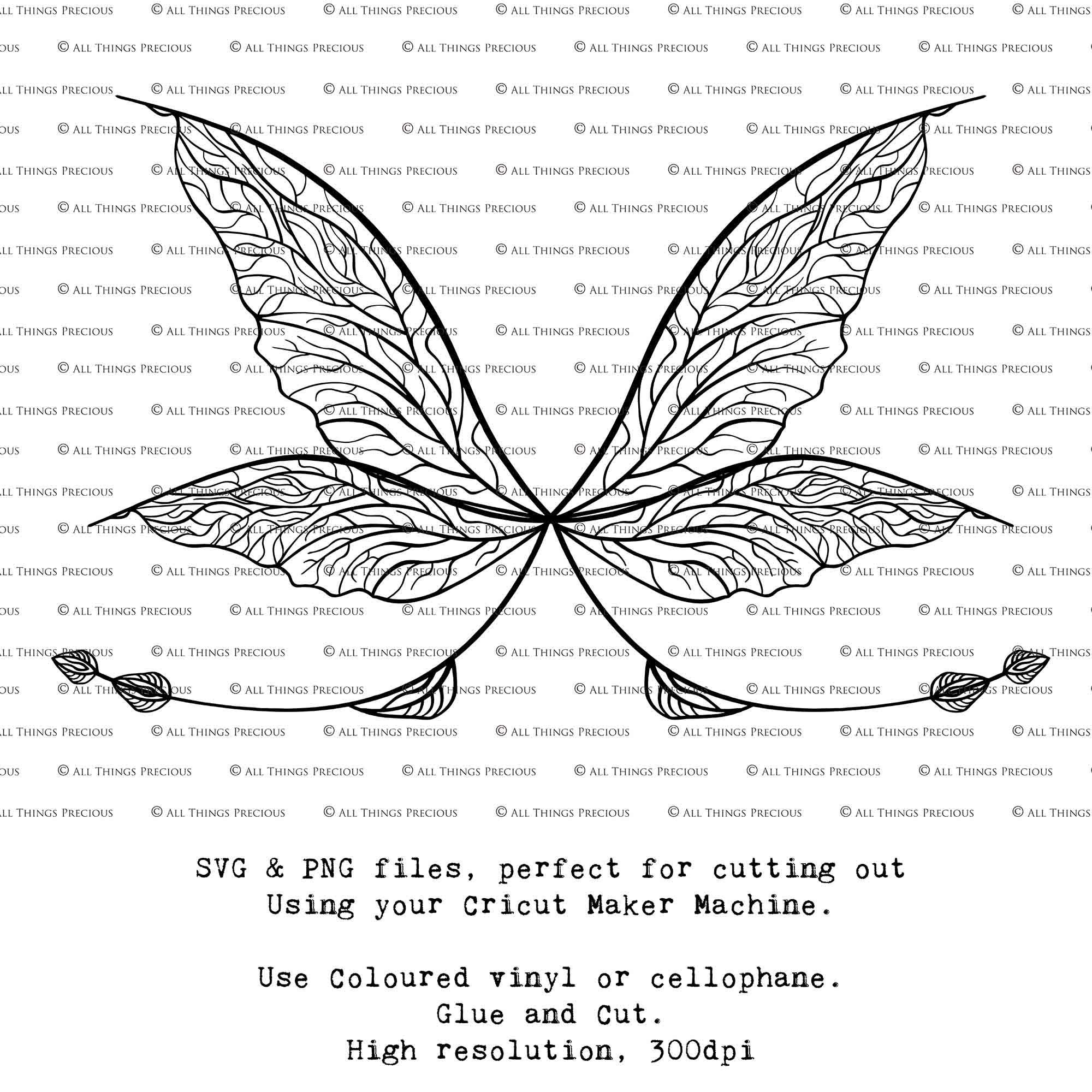 SVG & PNG Fairy Wing files for Cricut or Silhouette Cameo Cutting Machine. To create wearable fairy wings, in adult or children sizes.  Use this clipart design for Halloween Costumes, Fantasy or Cosplay or photography. Or use as ephemera in weddings, engagements or baby shower invitations. These are Individual wing parts, for you to cut and assemble. This is a digital product. 