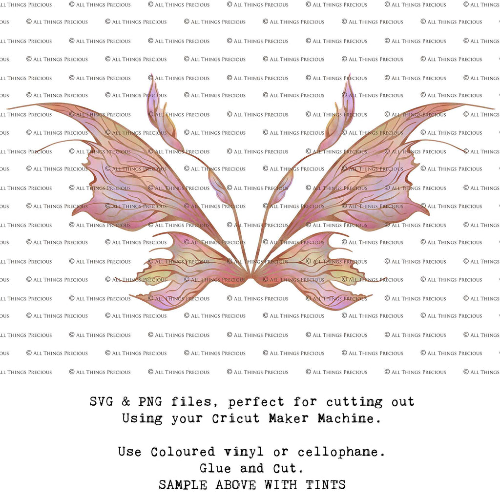 SVG & PNG Fairy Wing files for Cricut or Silhouette Cameo Cutting Machine. To create wearable fairy wings, in adult or children sizes.  Use this clipart design for Halloween Costumes, Fantasy or Cosplay or photography. Or use as ephemera in weddings, engagements or baby shower invitations. These are Individual wing parts, for you to cut and assemble. This is a digital product. 