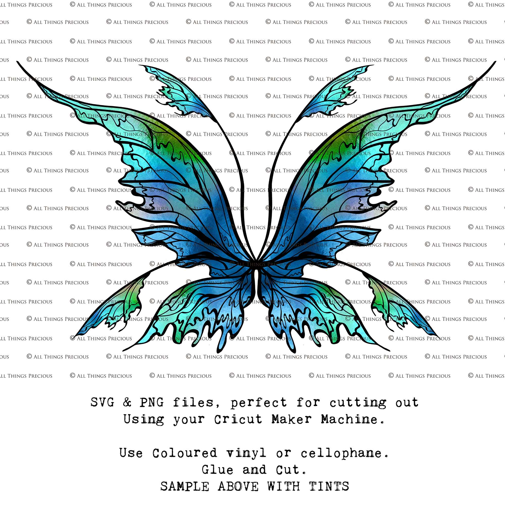 SVG & PNG Fairy Wing files for Cricut or Silhouette Cameo Cutting Machine. To create wearable fairy wings, in adult or children sizes.  Use this clipart design for Halloween Costumes, Fantasy or Cosplay or photography. Or use as ephemera in weddings, engagements or baby shower invitations. These are Individual wing parts, for you to cut and assemble. This is a digital product. 