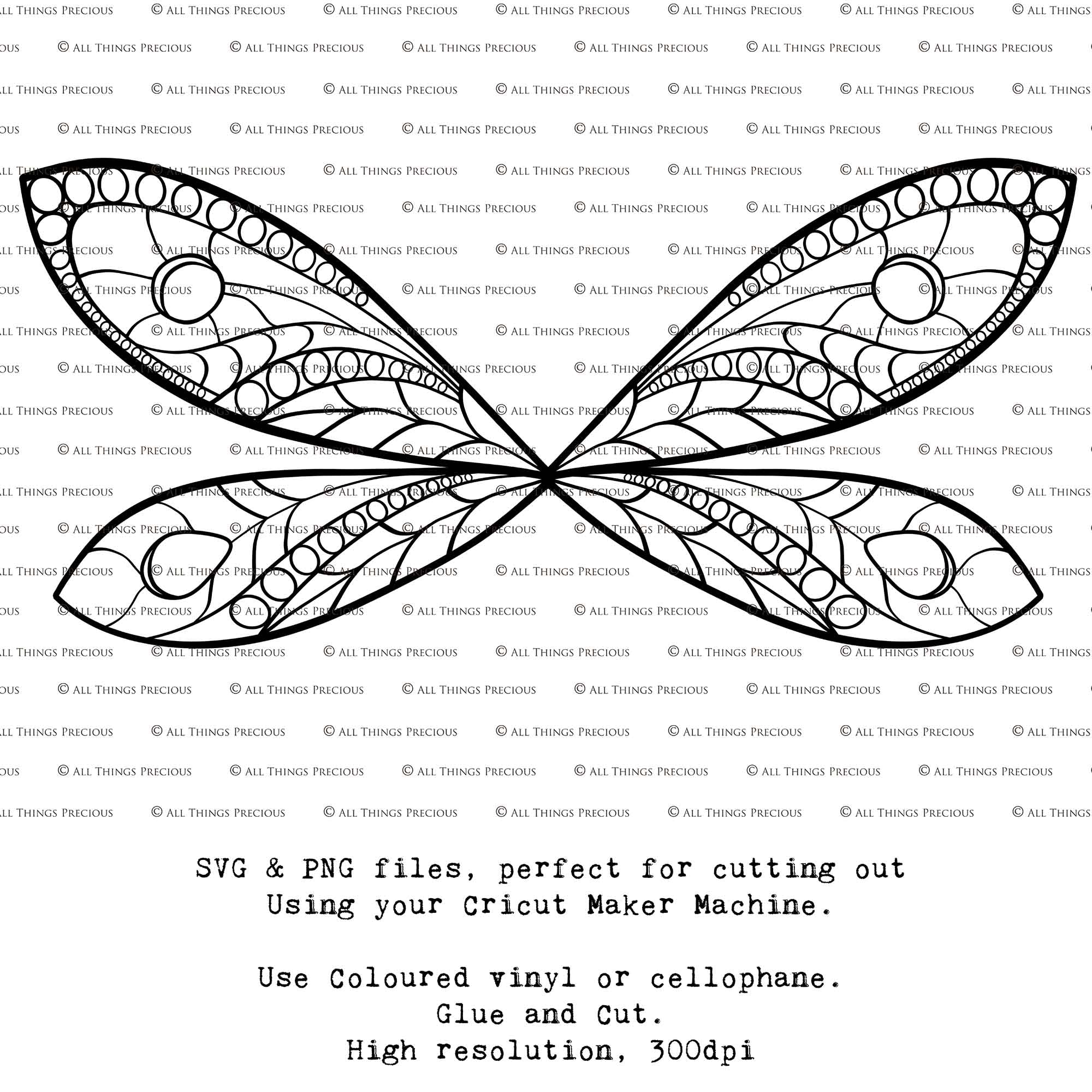SVG & PNG Fairy Wing files for Cricut or Silhouette Cameo Cutting Machine. To create wearable fairy wings, in adult or children sizes. Graphic design for Halloween Costumes, Fantasy or Cosplay or photography. Print for weddings, engagements, baby shower invitations. DIY Printable. Fairycore, Cottagecore.