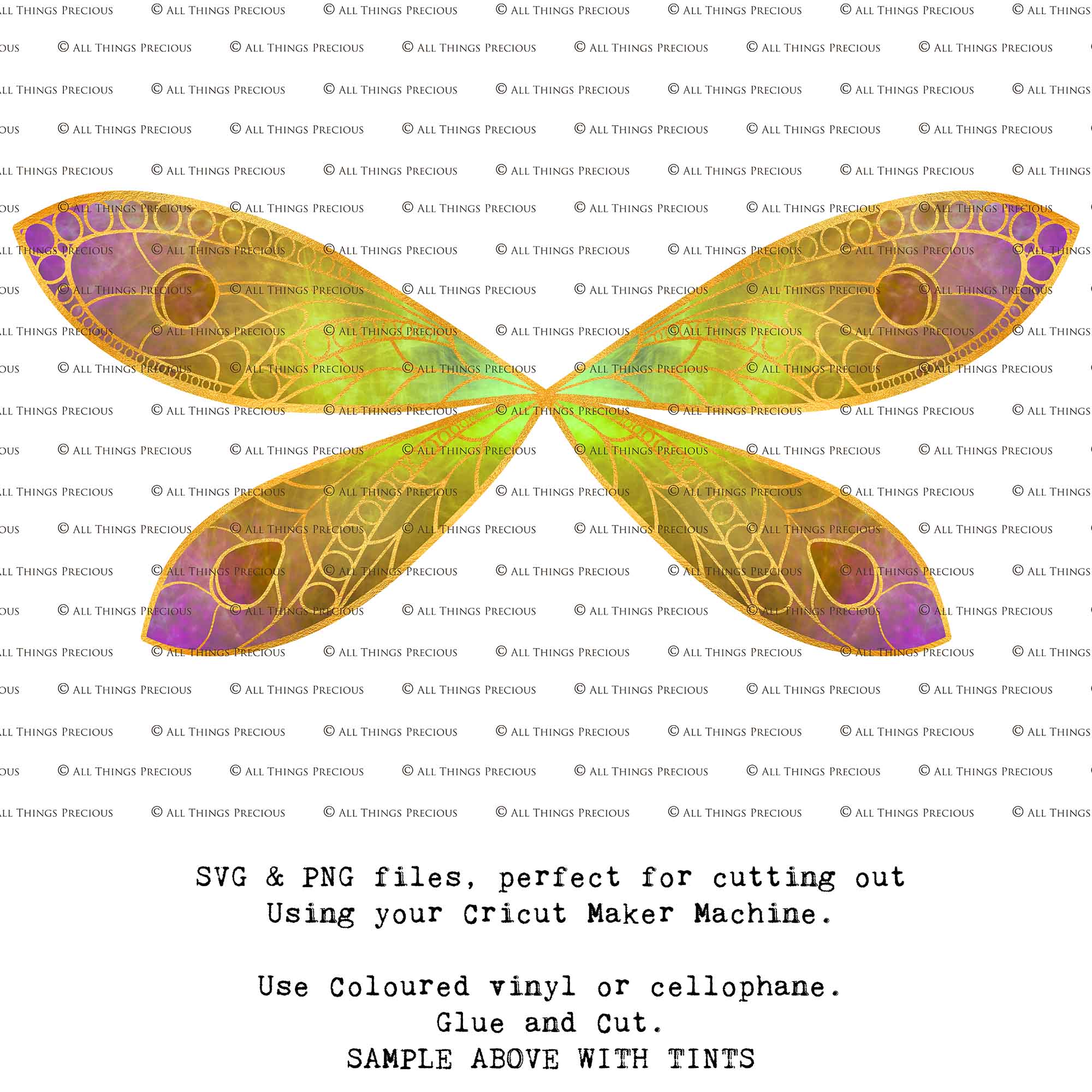 SVG & PNG Fairy Wing files for Cricut or Silhouette Cameo Cutting Machine. To create wearable fairy wings, in adult or children sizes. Graphic design for Halloween Costumes, Fantasy or Cosplay or photography. Print for weddings, engagements, baby shower invitations. DIY Printable. Fairycore, Cottagecore.