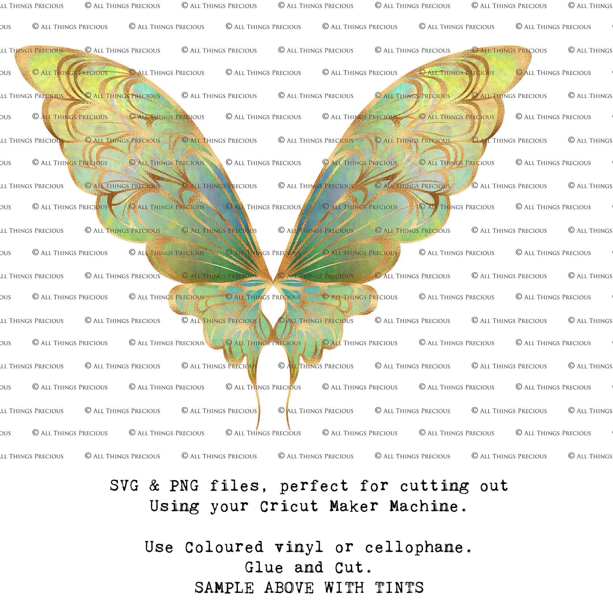 SVG & PNG Fairy Wing files for Cricut or Silhouette Cameo Cutting Machine. Create wearable fairy wings, in adult or children sizes.  Clipart design for Halloween Costumes, Fantasy or Cosplay or photography. Printable for weddings, engagement, baby shower invitations. Individual wing parts. Cut and assemble. Fairycore.